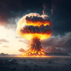 Potężny grzyb atomowy rozświetla niebo. To był straszny 29 sierpnia.