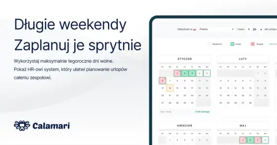 Kalendarz świąt i długie weekendy - jak zaplanować urlop?