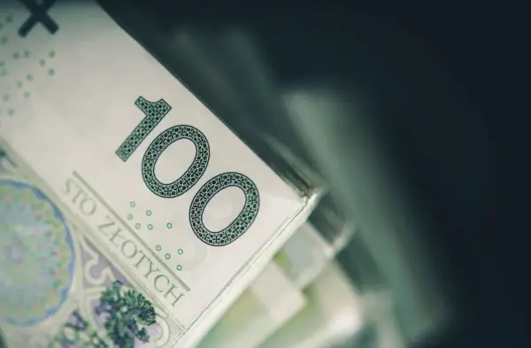 Stos banknotów 100 zł. Czy to zapowiedź dodatkowych 200 zł do emerytury za dzieci?