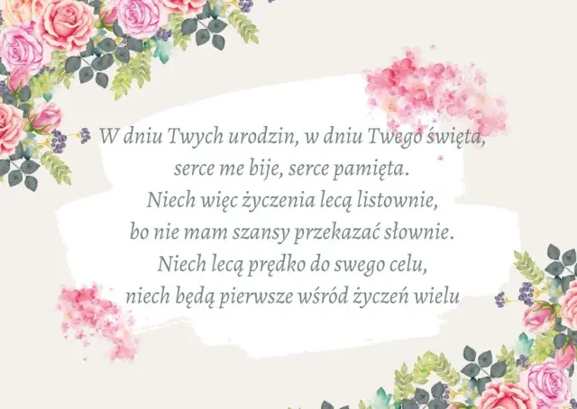 Piękne życzenia urodzinowe dla kobiety - gotowe teksty